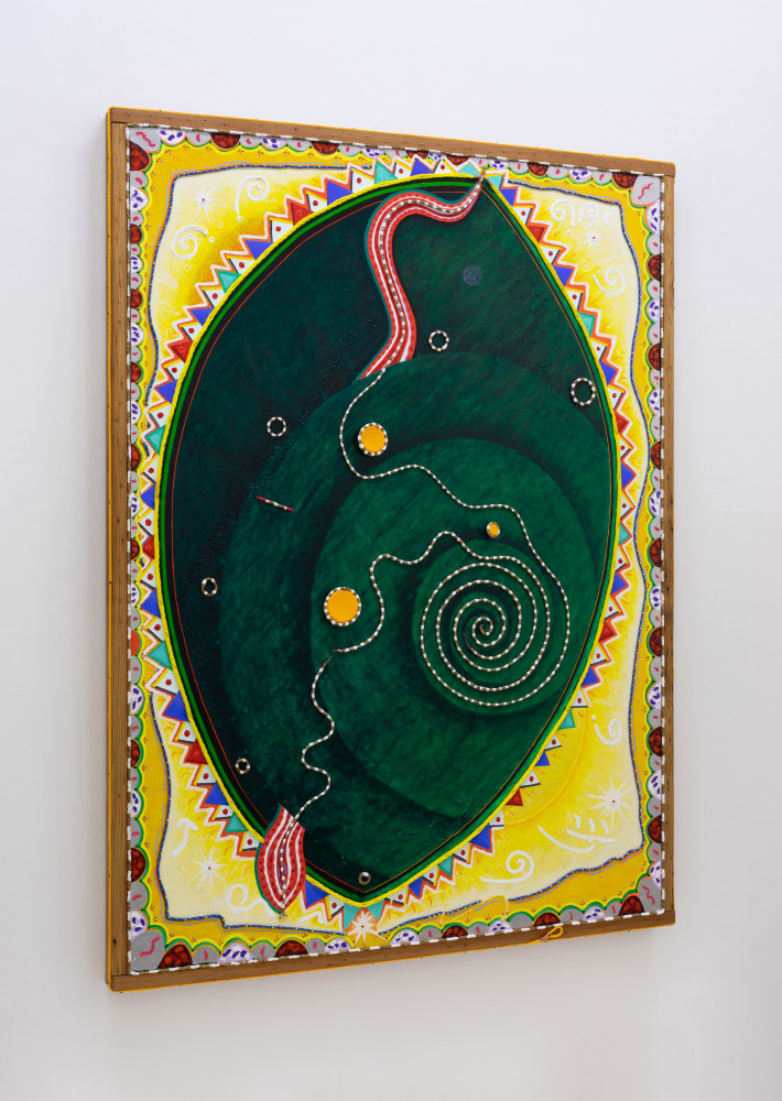 Daniel Rios Rodriguez
Wandering Star,&amp;nbsp;2021
oil, rope and nails on canvas with painted wood frame
205.7 x 156.2 cm / 81 x 61.5 in