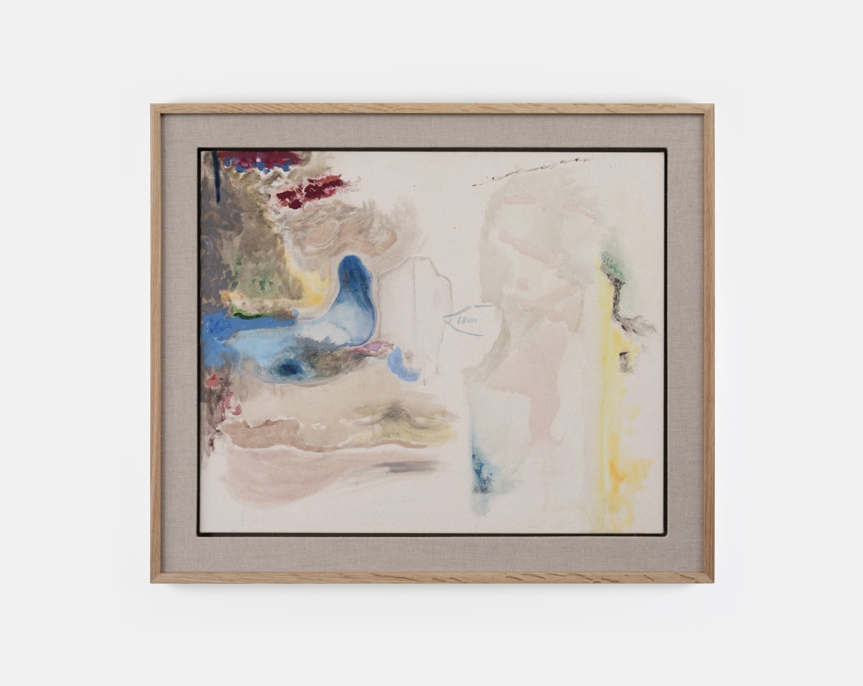 Aleana Egan
no meetings, 2023
mixed media on linen with solid white oak and linen mount
74.5 x 88 x 6.5 cm / 29.3 x 34.6 x 2.6 in framed

&amp;nbsp;