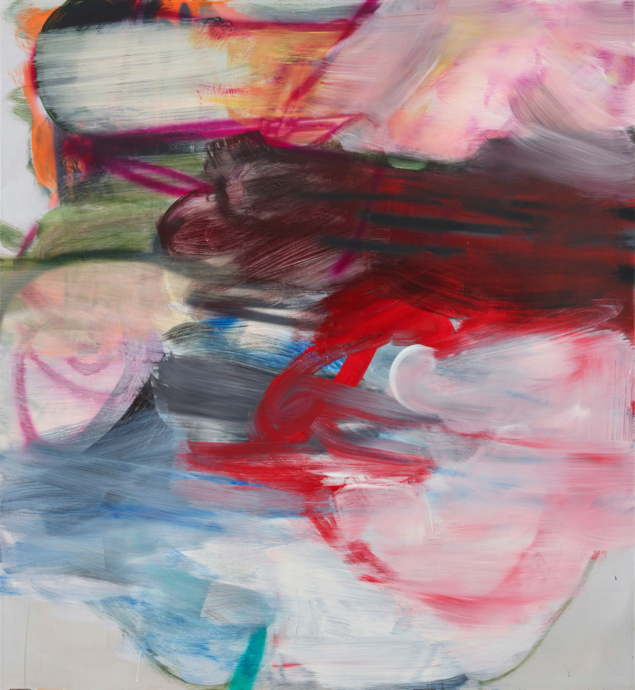 Liliane Tomasko&amp;nbsp;
A CUP IN A STORM IN A HOUSE WITH NO FORM,&amp;nbsp;2021
acrylic and acrylic spray on aluminium
152.4 x 140 cm / 60 x 55.1 in&amp;nbsp;