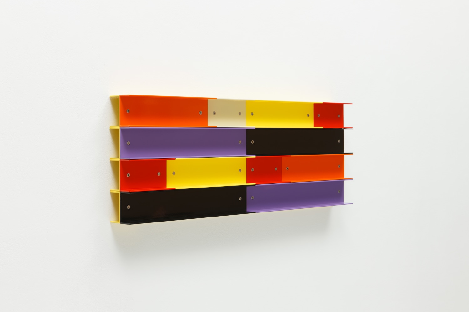 Liam Gillick&amp;nbsp;
Diversity Channelled,&amp;nbsp;2018
powder-coated aluminium
32 x 90 x 8 cm / 12.6 x 35.4 x 3.1 in&amp;nbsp;

&amp;nbsp;