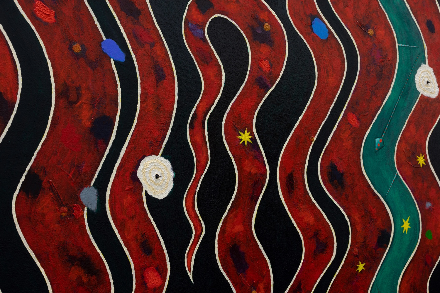 Quarantine Dreams,&amp;nbsp;2021
oil, rope and nails on canvas with painted wood frame
154.9 x 129.5 cm / 61 x 51 in&amp;nbsp;&amp;nbsp;