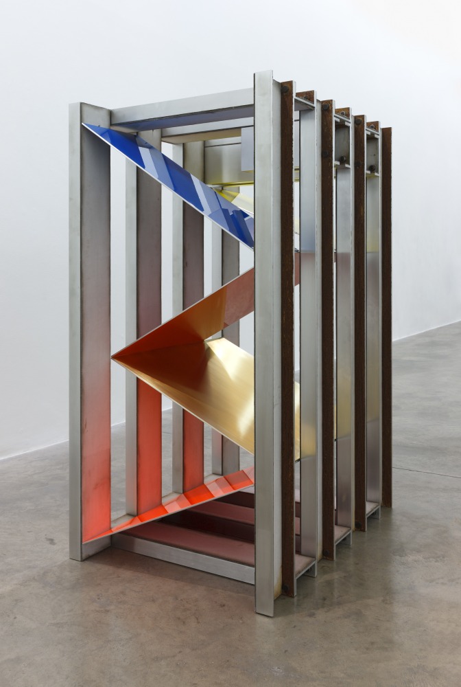 Siobh&amp;aacute;n Hapaska&amp;nbsp;
winter sun at 19:48 hrs,&amp;nbsp;2017
aluminium, steel, concrete cloth, brass, paint&amp;nbsp;
150 x 106.6 x 75 cm / 59.1 x 42 x 29.5 in