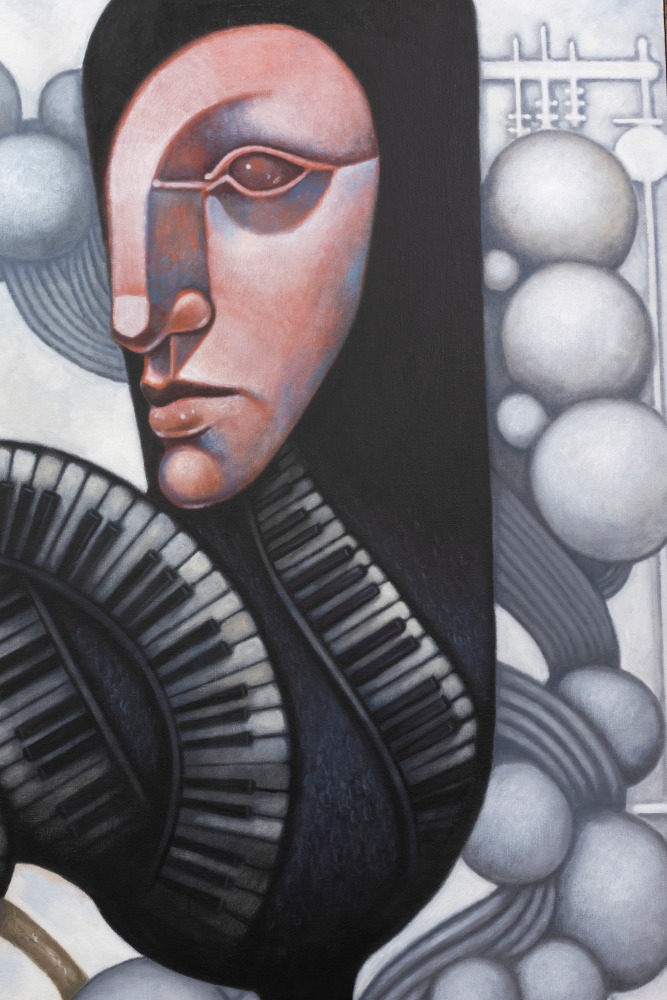 Justin Fitzpatrick&amp;nbsp;

The body forgets the score so sometimes has to write it down,&amp;nbsp;2024

oil on linen, oak frame&amp;nbsp;

183 x 143 cm / 72 x 56.3 in framed