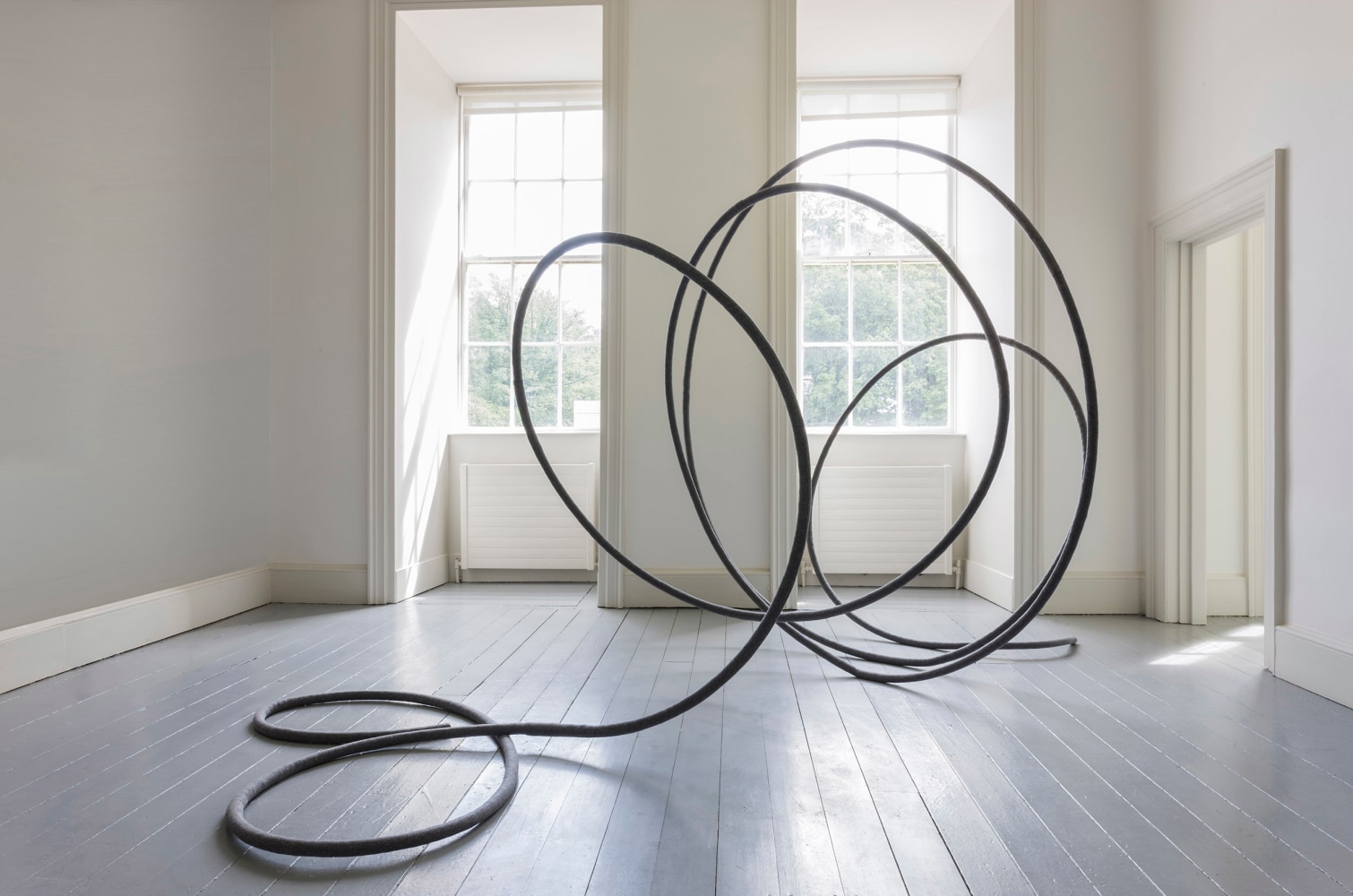 Isabel Nolan
The weakening eye of day, 2014
mild steel, wadding, wood, thread
227 x 218 x 377 cm / 89.4 x 85.8 x 148.4 in
Collection of Irish Museum of Modern Art, Dublin