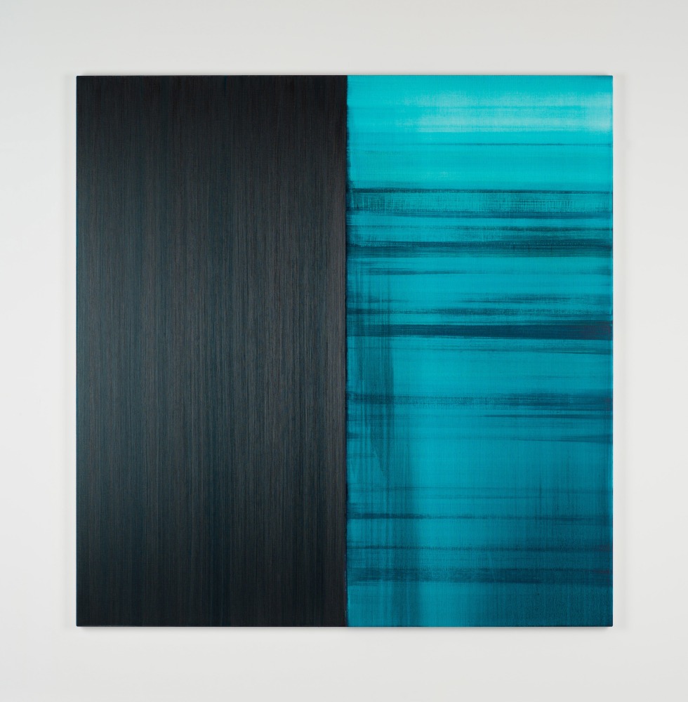 Callum Innes&amp;nbsp;
Untitled Lamp Black / Caribbean Turquoise,&amp;nbsp;2021
oil on linen
195 x 190 cm / 76.8 x 74.8 in