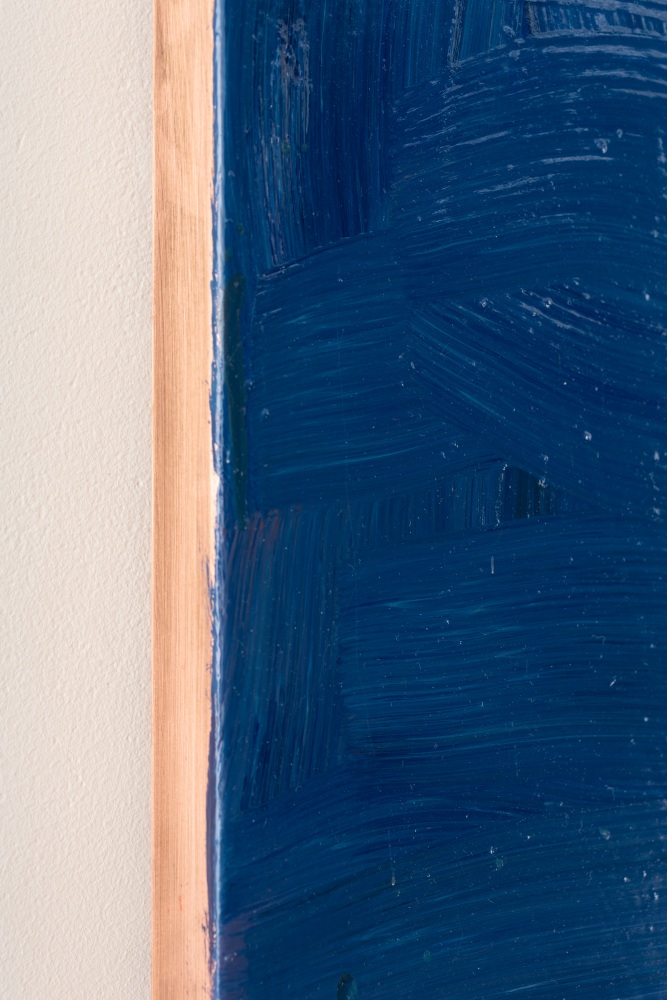 Sean Scully  Pink Blue 2025 oil on copper