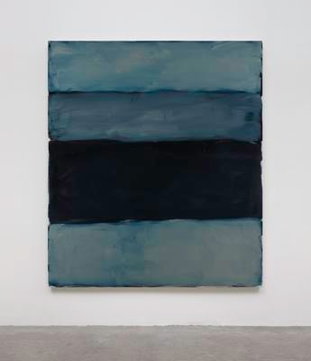 Sean Scully,&amp;nbsp;Landline Black Line,&amp;nbsp;2014, oil on aluminium,&amp;nbsp;215.9 x 190.5 cm / 85 x 75 in&amp;nbsp;