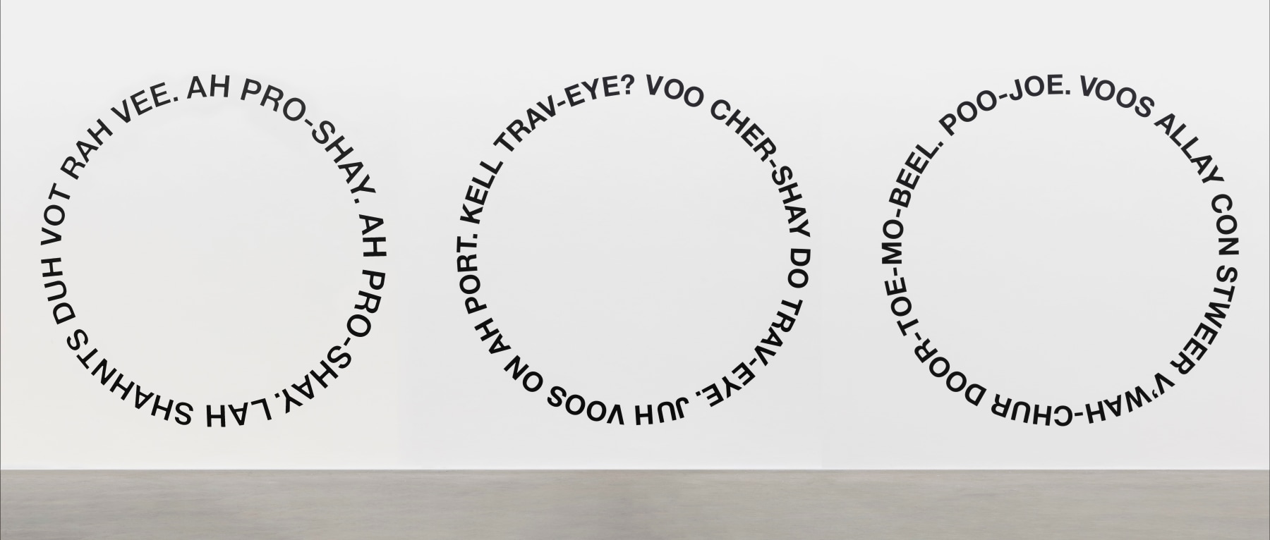 Liam Gillick&amp;nbsp;

The chance of your life,&amp;nbsp;2025

matte black vinyl on wall, dimensions

100 x 100 cm each / 39.4 x 39.4 in each &amp;nbsp;