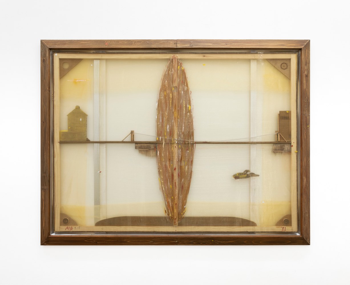 Merlin James&amp;nbsp;
House tree bridge, 2018-21
mixed materials
121.5 x 160.5 cm / 47.8 x 63.2 in&amp;nbsp;