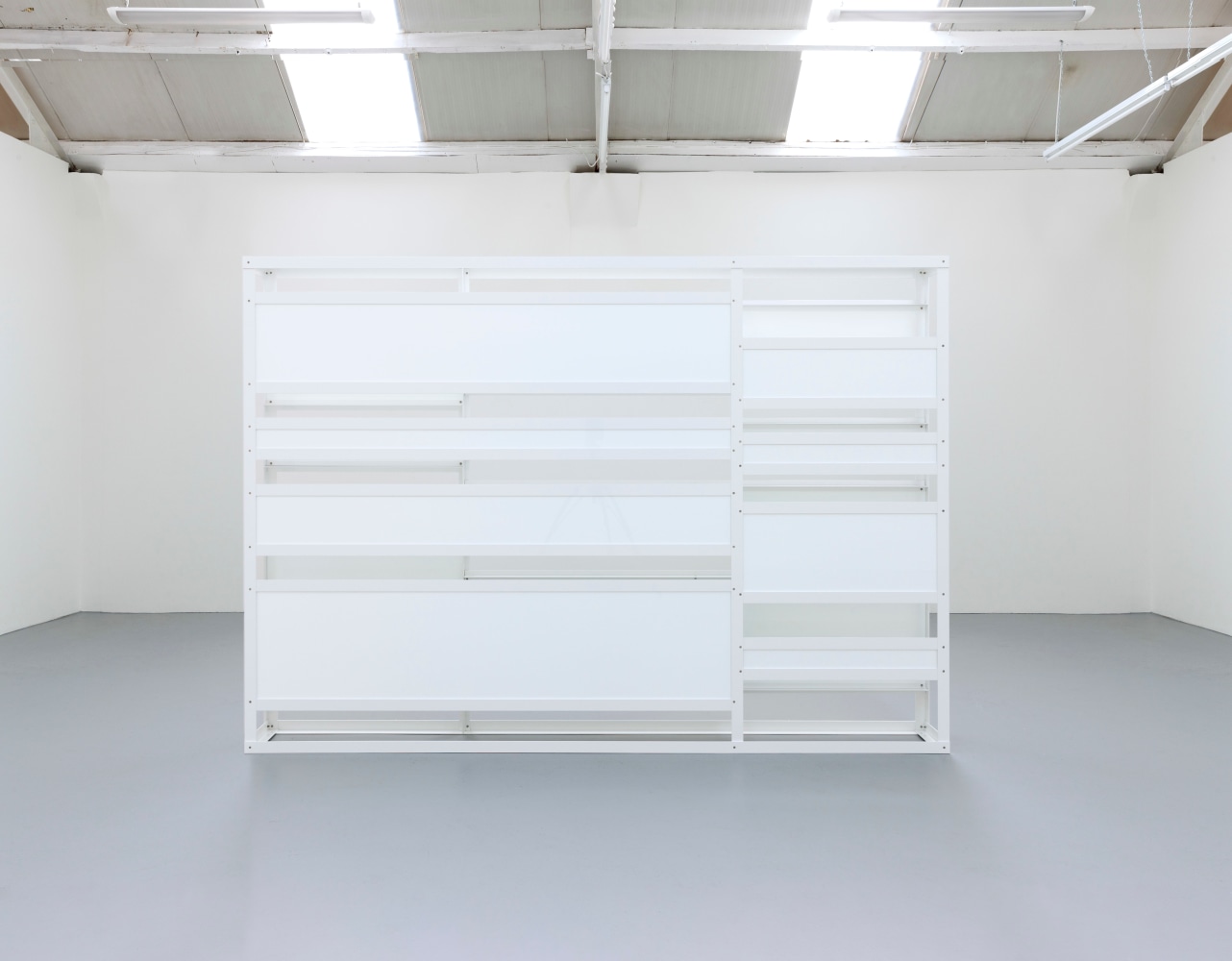 Leeched Screen,&amp;nbsp;2014

powder-coated aluminium, Plexiglas

304.8 x 213.5 x 31.5 cm / 120 x 84.1 x 12.4 in