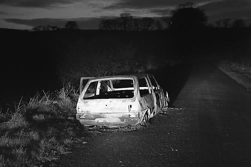 HEADLIGHTS, Border Road At Dusk