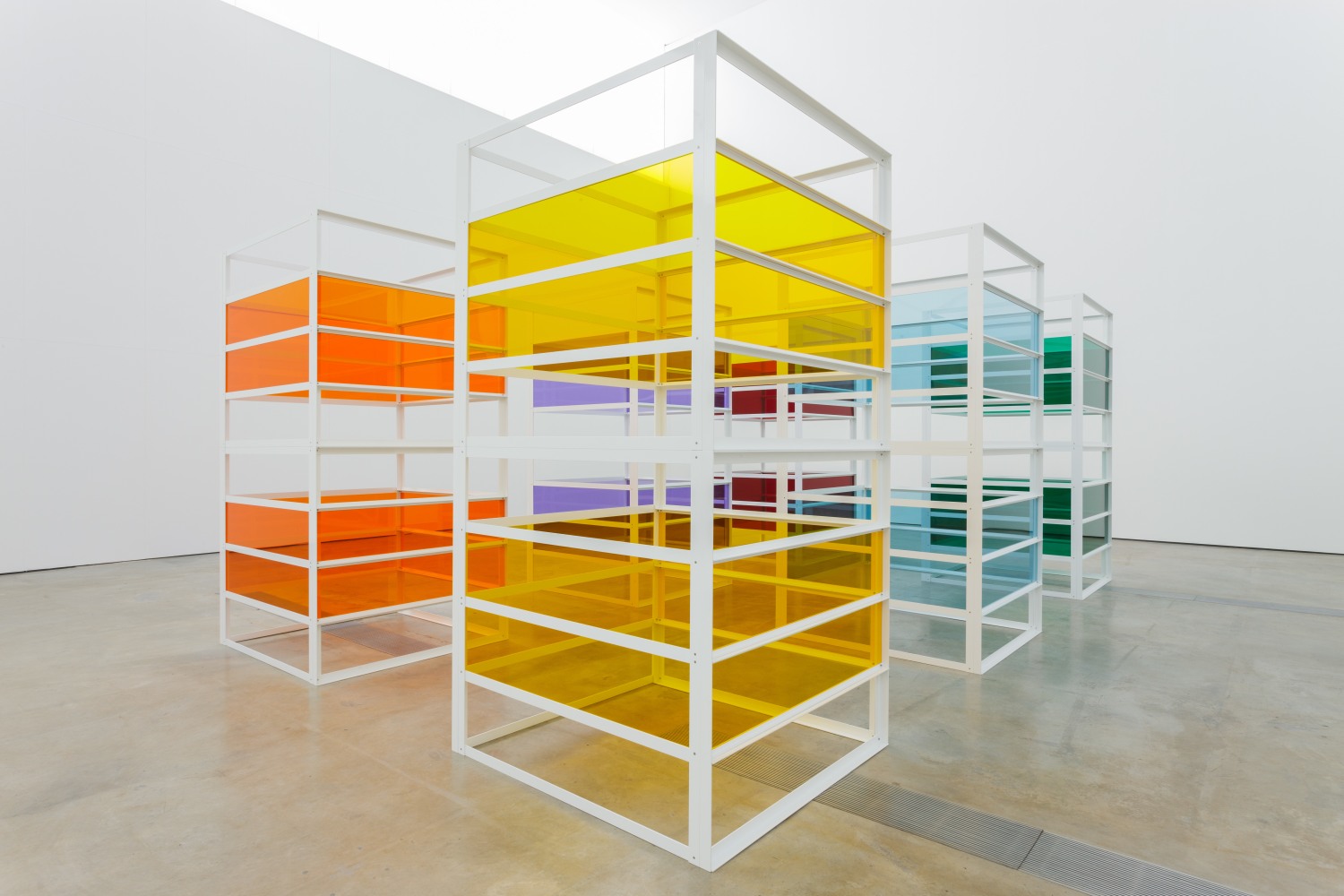 Liam Gillick&amp;nbsp;
Complete Bin Development, 2013
powder-coated aluminium, Plexiglas, 6 elements
each element 300 x 150 x 160 cm / 118.1 x 59.1 x 63

&amp;nbsp;