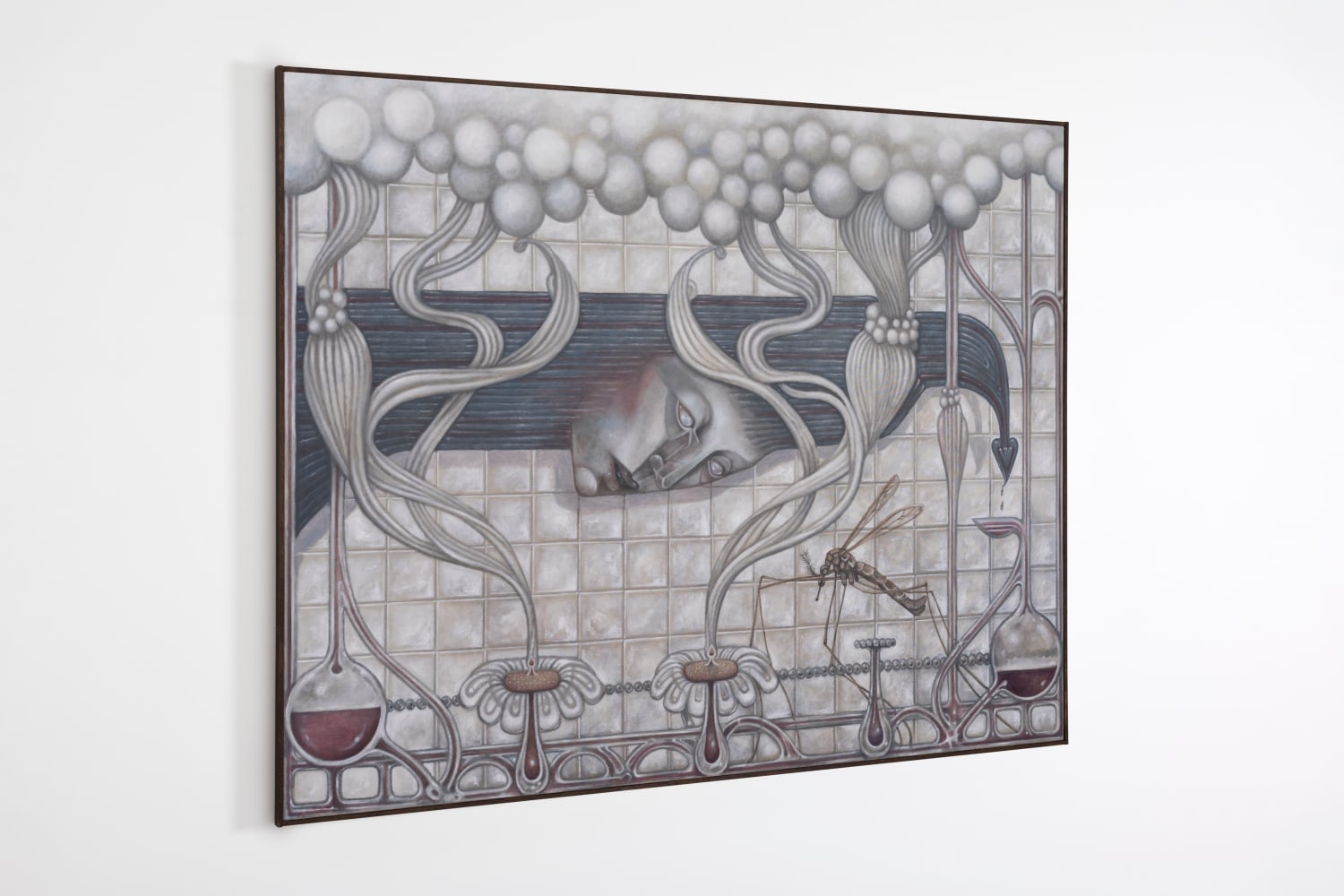 Justin Fitzpatrick  Perfume Pollen Plasma, 2024 Oil on linen 142.5 x 182.5 x 2.6 cm / 56.1 x 71.9 x 1 in framed