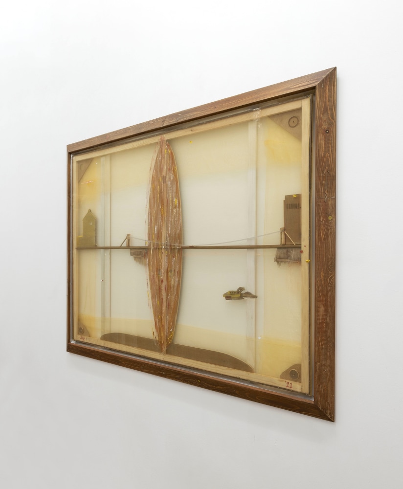 Merlin James&amp;nbsp;
House tree bridge, 2018-21
mixed materials
121.5 x 160.5 cm / 47.8 x 63.2 in&amp;nbsp;