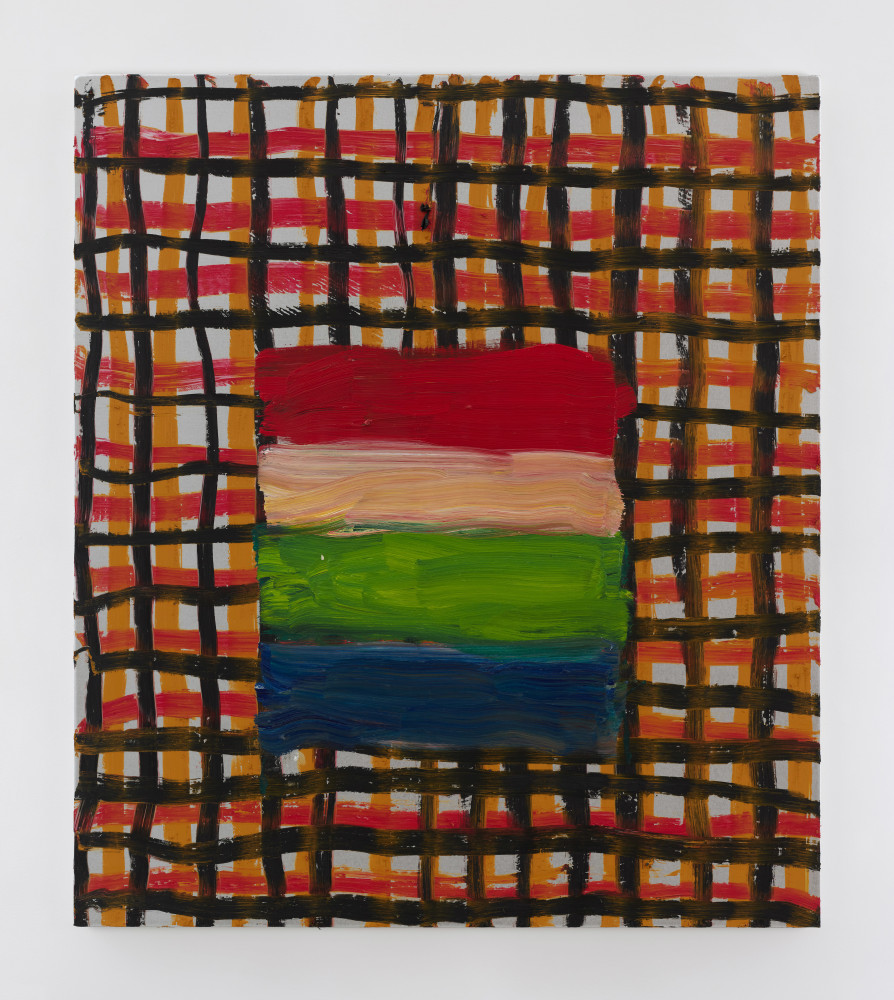Cage Red&amp;nbsp;
2021
Oil and oil pastel on aluminum
81.3 x 71.1 cm / 32 x 28 in &amp;nbsp;