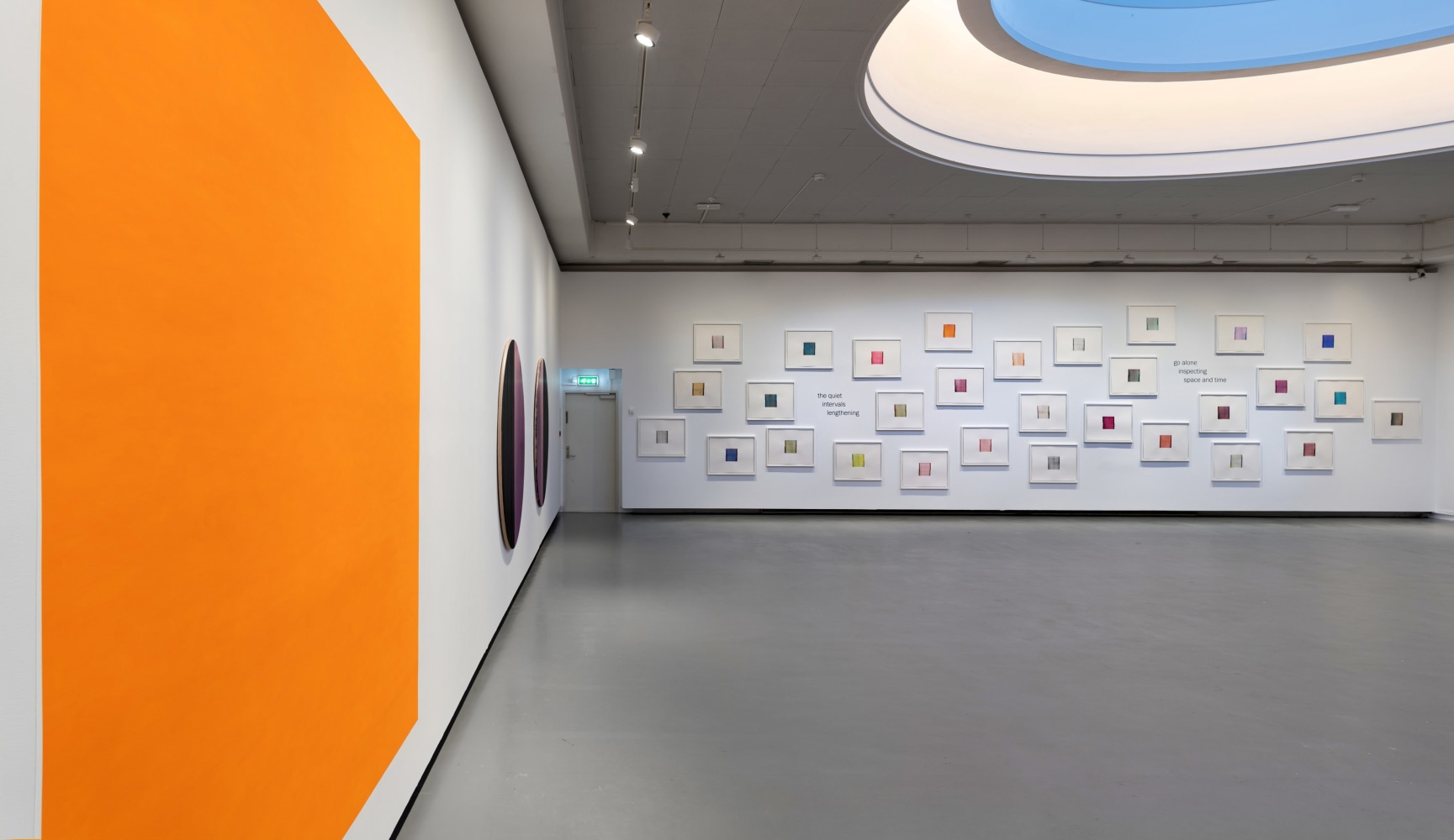 Callum Innes, Cadmium Orange / Red Violet / Lamp Black, installation view, Kode Lysverket, Bergen, Kode Lysverket, Bergen, 15 March – 28 April 2024. Photo: Kode/Dag Fosse