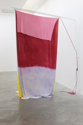 Isabel Nolan,&amp;nbsp;Fresh disorder diminishing energy, 2015,&amp;nbsp;cotton and powder coated mild steel flag pole,&amp;nbsp;285 x 232 cm / 112.2 x 91.3 in&amp;nbsp; &amp;nbsp;&amp;nbsp; &amp;nbsp;