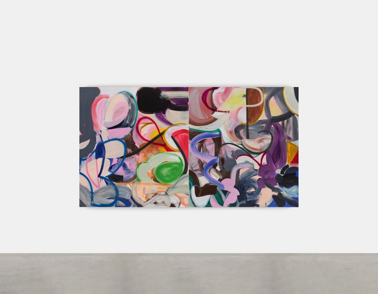 Liliane Tomasko&amp;nbsp;

Mirror, Mirror, On that Wall,&amp;nbsp;2024

acrylic and acrylic spray on linen, two panels

172.7 x 315 cm / 68 x 124 in&amp;nbsp; &amp;nbsp;

each panel 172.7 x 157.5 x 5 cm /&amp;nbsp;68 x 62 x 2 in