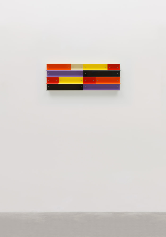 Liam Gillick&amp;nbsp;
Diversity Channelled,&amp;nbsp;2018
powder-coated aluminium
32 x 90 x 8 cm / 12.6 x 35.4 x 3.1 in&amp;nbsp;

&amp;nbsp;
