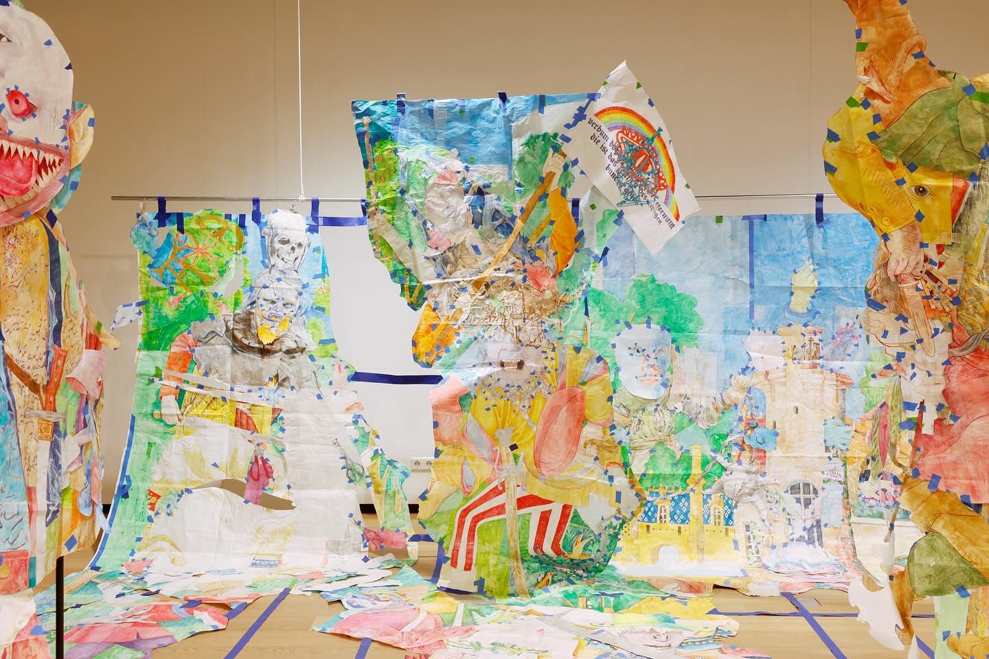 Sam Keogh performance at the opening of the Paper Biennial 2024, Museum Rijkswijk.&amp;nbsp;Photo by Bas Czerwinski