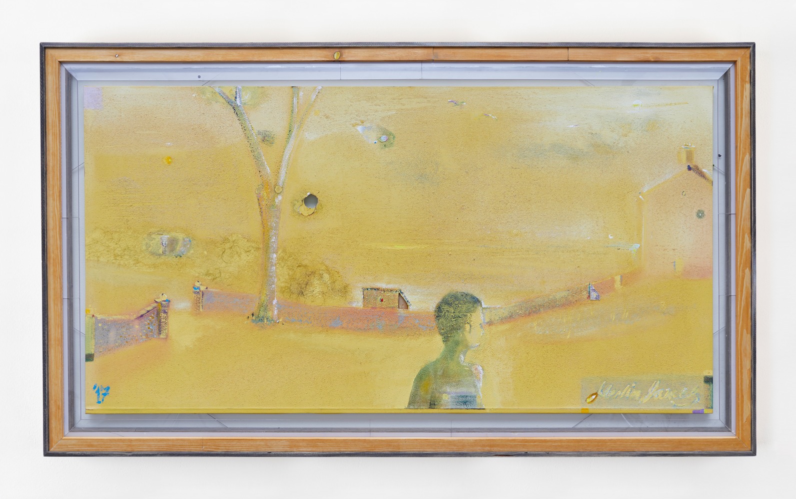 Merlin James&amp;nbsp;
The Vale, 2017
acrylic, canvas, polycarbonate, wood, hair and mixed materials
103 x 177 cm / 40.6 x 69.7 in&amp;nbsp; &amp;nbsp;
&amp;nbsp;