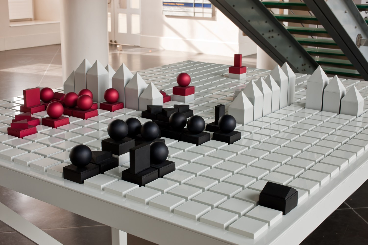 Liam&amp;nbsp; Gillick&amp;nbsp;
A Game of War Structure, 2011
anodized and powder-coated aluminium
106.5 x 125 x 155 cm / 41.9 x 49.2 x 61 in&amp;nbsp;
Collection of Irish Museum of Modern Art, Dublin

&amp;nbsp;