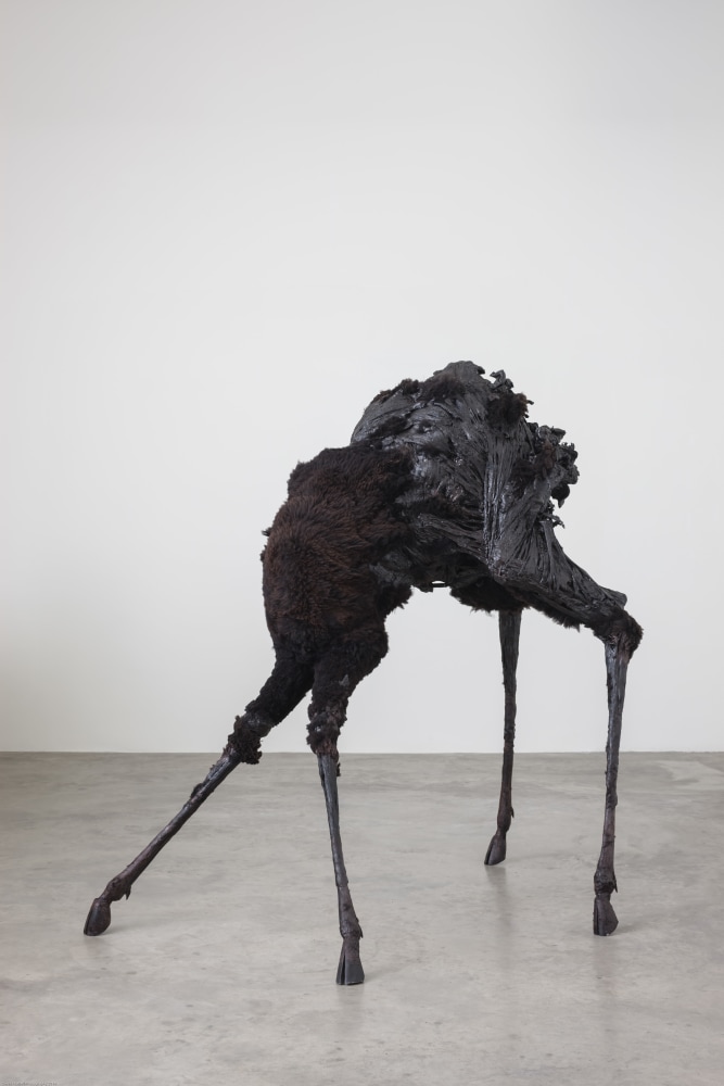 Eoin Mc Hugh&amp;nbsp;
the ground itself is kind, black butter, 2014
black sheepskin, wax, steel and mixed media
224 x 122 x 190 cm / 88.2 x 48 x 74.8 in&amp;nbsp;
Collection of The Tia Collection, Santa Fe