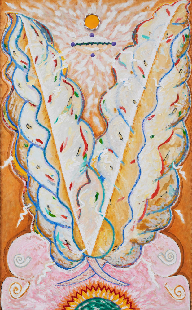 Las Nubes,&amp;nbsp;2020-21
oil, styrofoam and rope on canvas with wood frame
170.2 x 111.8 cm / 67 x 44 in