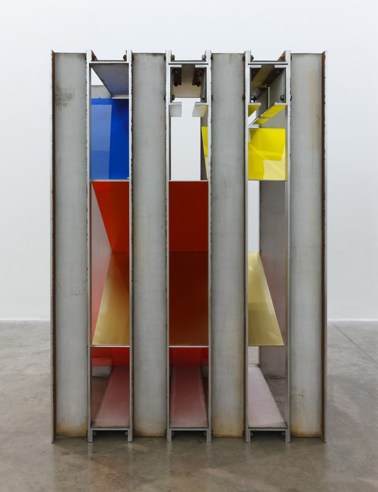 Siobh&amp;aacute;n Hapaska&amp;nbsp;
winter sun at 19:48 hrs,&amp;nbsp;2017
aluminium, steel, concrete cloth, brass, paint&amp;nbsp;
150 x 106.6 x 75 cm / 59.1 x 42 x 29.5 in