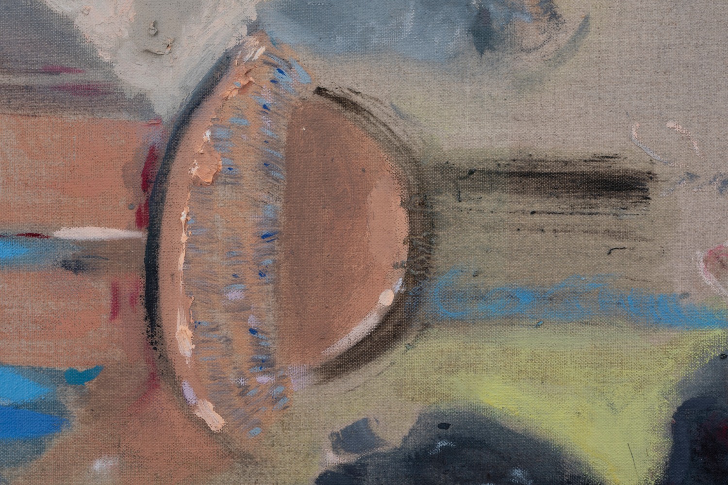 Aleana Egan&amp;nbsp;

note and tone,&amp;nbsp;2025

oil on linen with solid white oak and linen mount

84 x 72 x 6 cm / 33.1 x 28.3 x 2.4 in framed