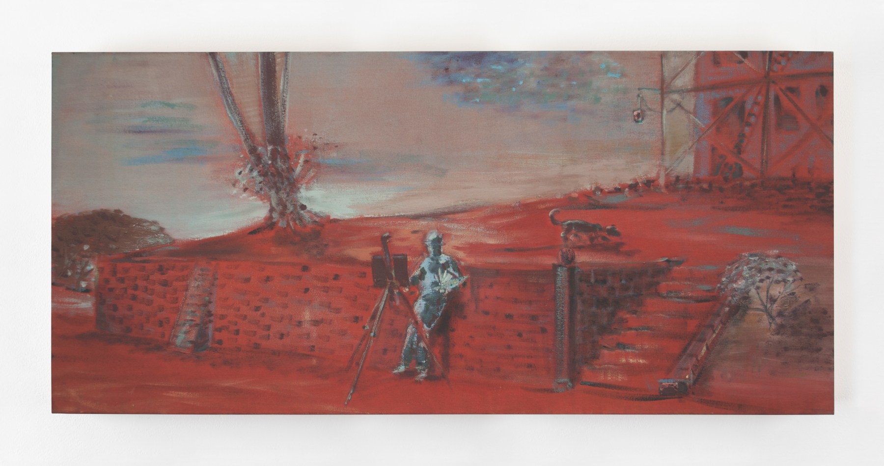 Merlin James&amp;nbsp;
Painter (Red), 1986
acrylic on canvas
67 x 143 cm / 26.4 x 56.3 in&amp;nbsp; &amp;nbsp;
Collection of TATE Gallery, London
&amp;nbsp;