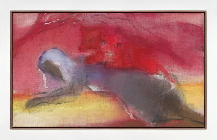 Leiko Ikemura
Gigi on Her, 2019
tempura and oil on jute
90 x 150 cm, 35.4 x 59.1 in&amp;nbsp; &amp;nbsp;