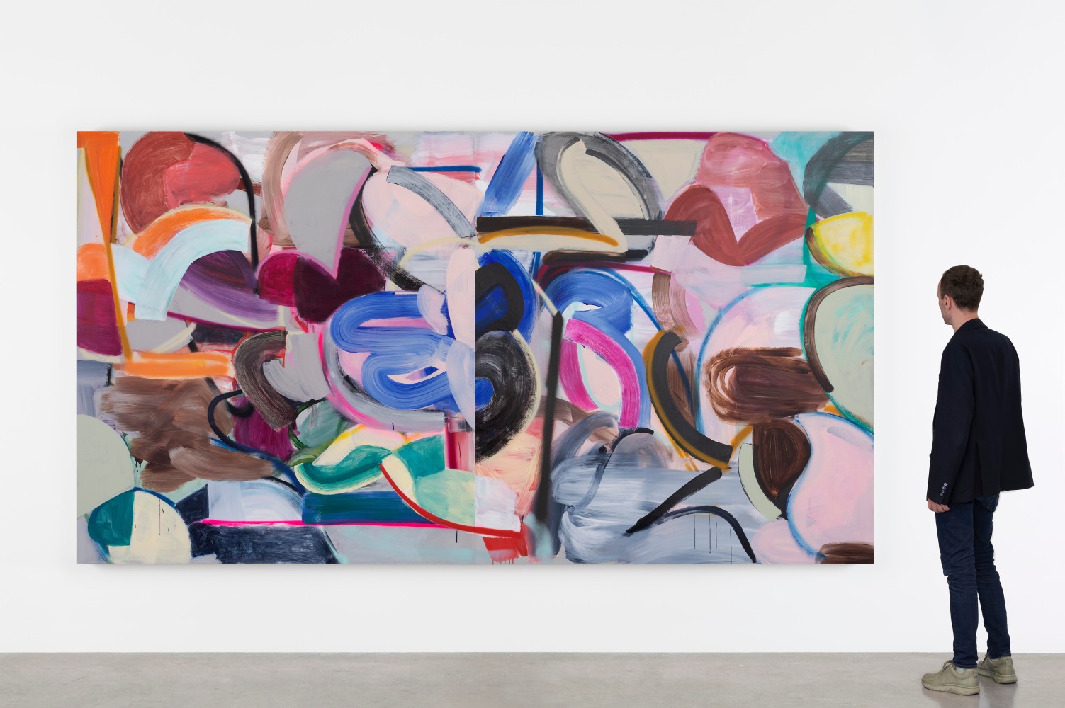 Liliane Tomasko&amp;nbsp;
The Good, The Bad, and the Other, 2024
Acrylic and acrylic spray on aluminium, two panels
193 x 356 cm / 76 x 140.2 in &amp;nbsp;&amp;nbsp;