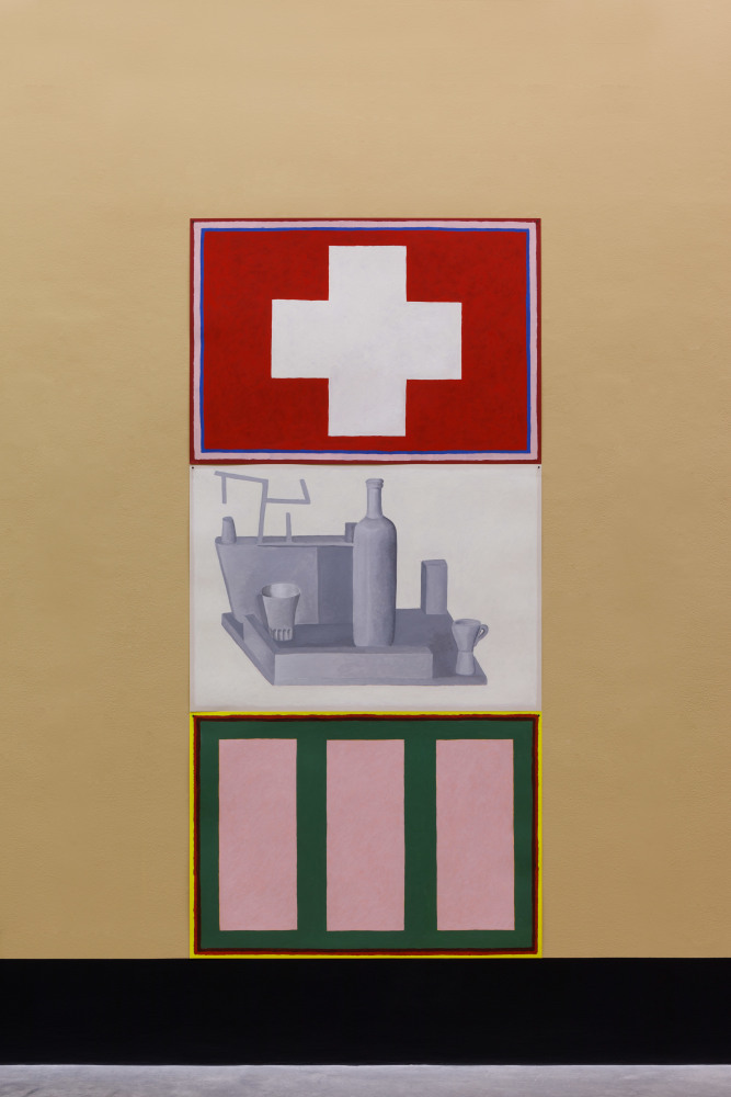 Nathalie du Pasquier
Swiss life 2022
3 elements, oil on paper
210 x 100 cm / 82.7 x 39.4 in total &amp;nbsp;