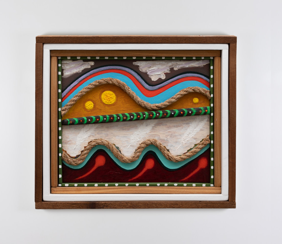 Daniel Rios Rodriguez
Fruits of Spirit
2021
oil, rope, copper, wood on wood
35 x 40.5 x 4 cm / 13.8 x 15.9 x 1.6 in