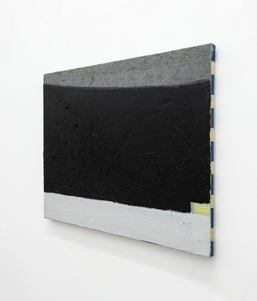 Landscape, 2004-14
acrylic, hair and mixed materials on deck-chair canvas.
37.5 x 49.5 cm / 14.8 x 19.5 in&amp;nbsp;