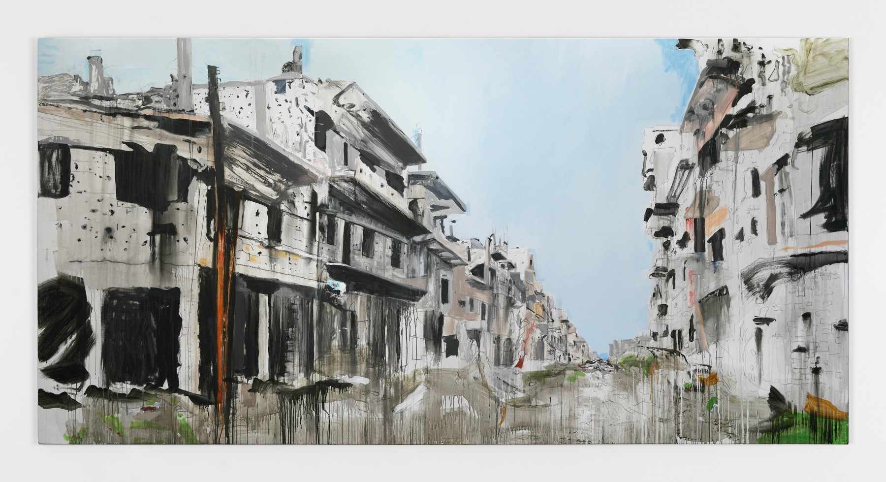 Brian Maguire&amp;nbsp;

Aleppo 4,&amp;nbsp;2017

acrylic on linen

200 x 400 cm / 78.7 x 157.5 in&amp;nbsp; &amp;nbsp;