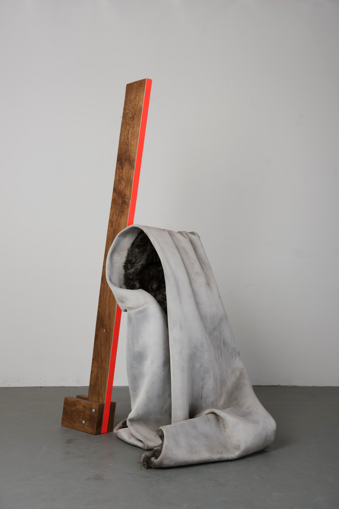 Siobh&amp;aacute;n Hapaska&amp;nbsp;
Touch,&amp;nbsp;2016
concrete cloth, oak, synthetic fur, aluminium, steel, two-pack acrylic paint and lacquer
230 x 95 x 140 cm / 90.6 x 37.4 x 55.1 in&amp;nbsp;