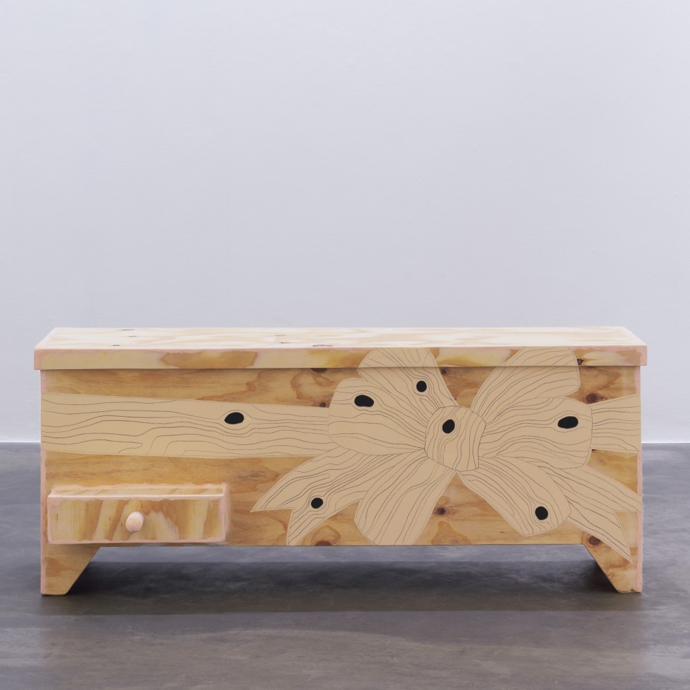 Hannah Fitz

Pinocchio&amp;rsquo;s Bitter End (Lying Knows What Eye Nose Knot)
2022

wood, paint, graphite

64 x 157 x 56 cm / 25.2 x 61.8 x 22 in