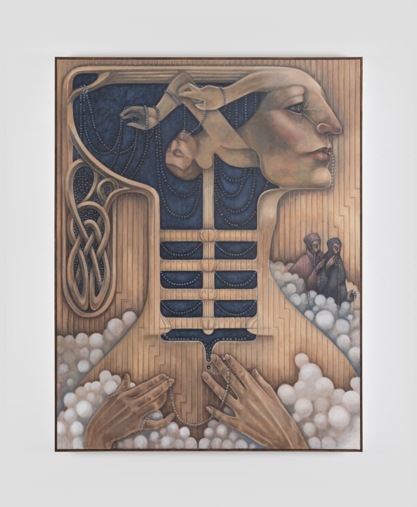 Justin Fitzpatrick
Pituitary-Thyroid Rosaries, 2024
oil on linen
180 x 140 cm / 70.9 x 55.1 in &amp;nbsp;
182 x 142 x 2.6 cm / 71.7 x 55.9 x 1 in (framed)