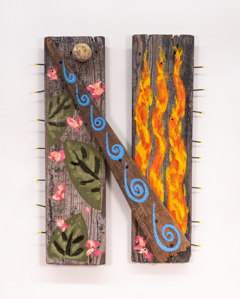 Daniel Rios Rodriguez&amp;nbsp;
XF, 2020
oil nails and potato stone on wood
54.6 x 39.4 cm / 21.5 x 15.5 in&amp;nbsp; &amp;nbsp;