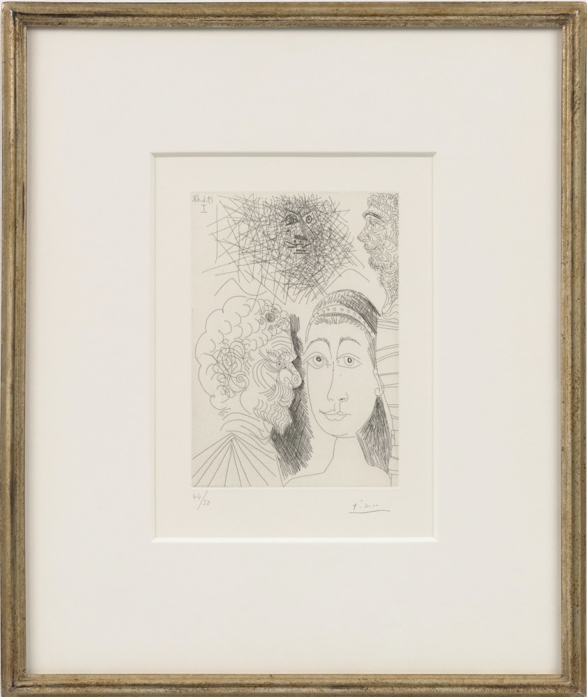 Pablo Picasso

347 Series, No. 163, June 19, 1968 I
etching, edition of 50
13 3/4 x 11 in. / 34.9 x 27.9 cm