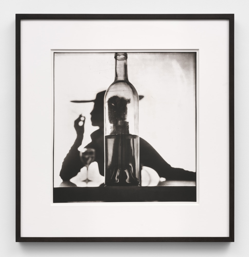 Irving Penn

Girl Behind Bottle (Jean Patchett), New York, 1949,&amp;nbsp;1978

platinum-palladium print mounted on aluminum, ed. of 33

19 x 17 3/4 in. / 48.3 x 45.1 cm

Sold