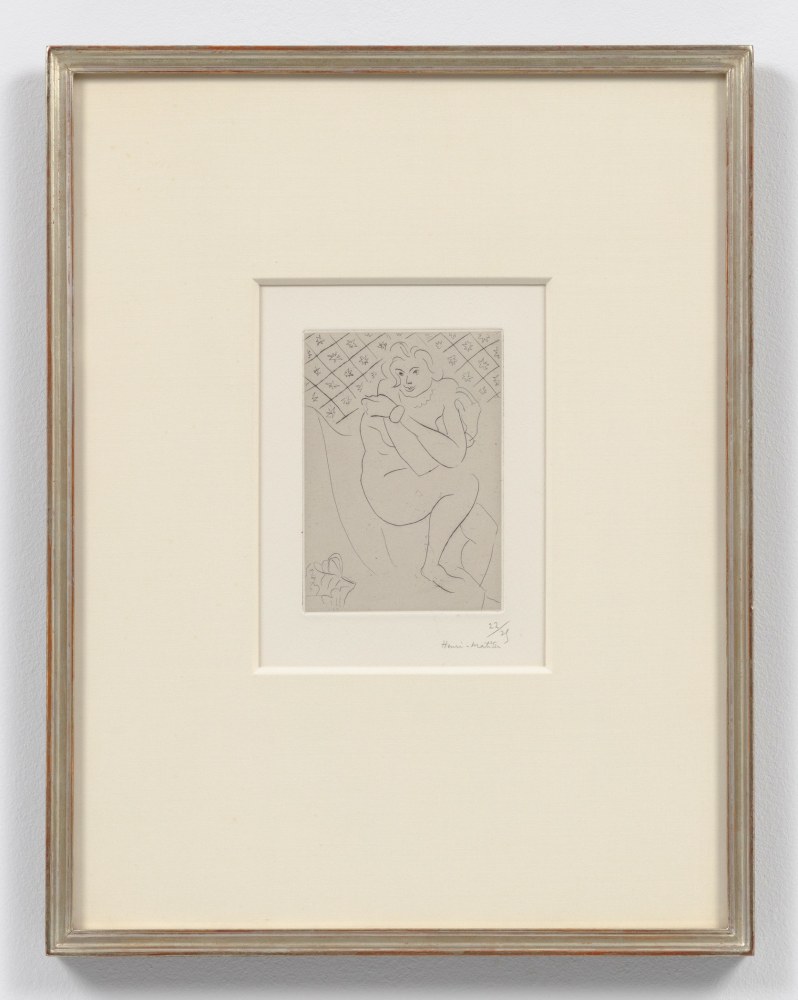 Nu assis, bras crois&amp;eacute;s sur la poitrine, 1929
drypoint, on chine appliqu&amp;eacute;, edition of 25
14 7/8 x 11 in. / 37.8 x 27.9 cm
