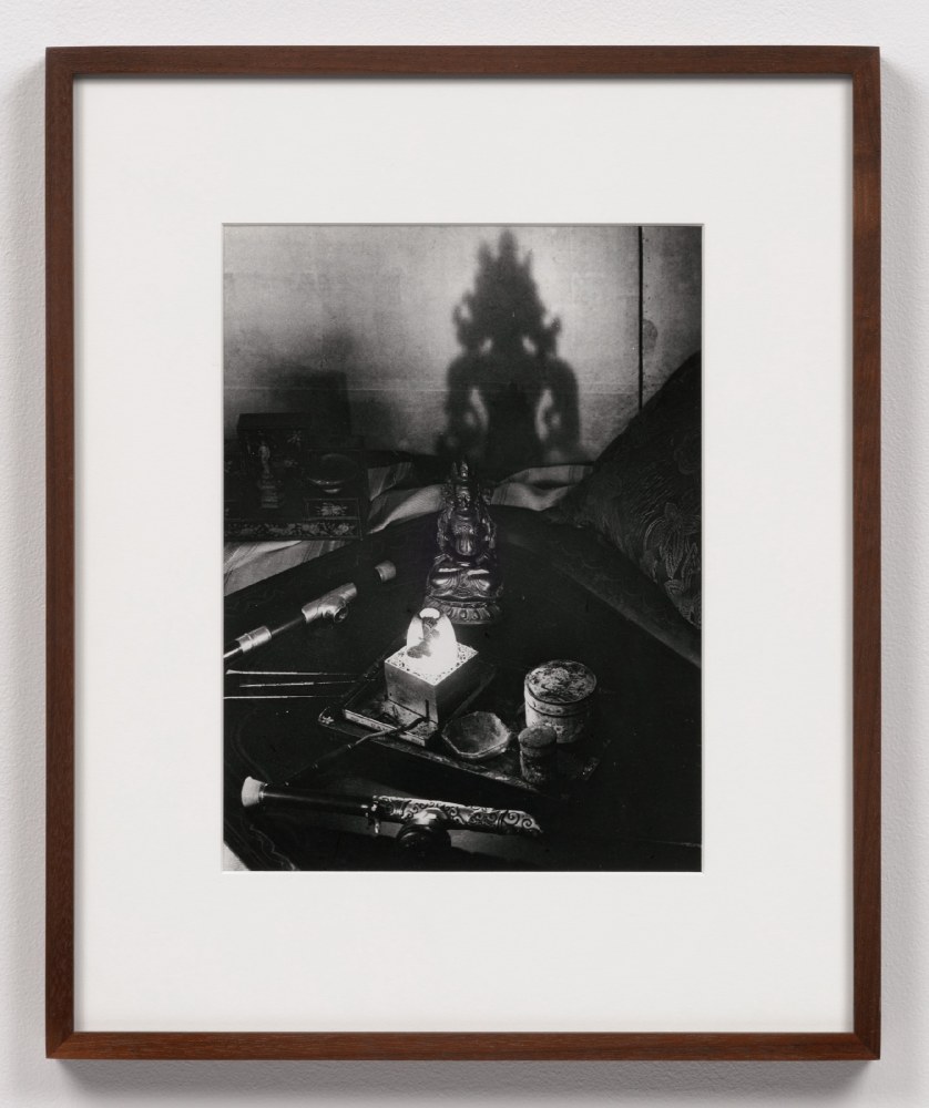 Brassa&amp;iuml;

Nature morte, une fumerie d&amp;rsquo;opium, avenue Bosquet, le plateau avec les pipes&amp;hellip;&amp;nbsp;(Still life, an opium den, Avenue Bosquet. A tray with pipes, pins, oil lamp...), c. 1931
ferrotype gelatin silver print on single weight paper
image: 11 3/8 x 8 1/2 in. / 28.9 x 21.6 cm

sheet: 11 3/8 x 8 1/2 in. / 28.9 x 21.6 cm
