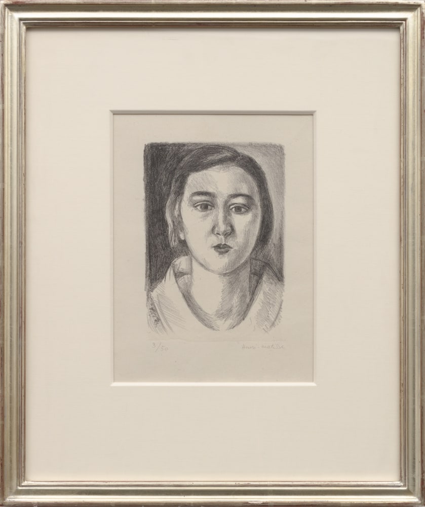 Jeune fille au col d&amp;rsquo;organdi, 1923

lithograph on China paper, edition 50

14 15/16 x 11 3/8 in. / 37.9 x 28.9 cm