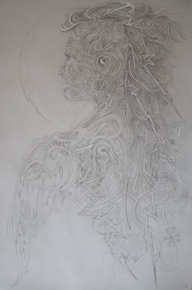 Mor (Stencilart)

The Dreamer, 2020 - 2022

Graphite, chalk, gouache on bristol board

Framed: 72 x 48 inches