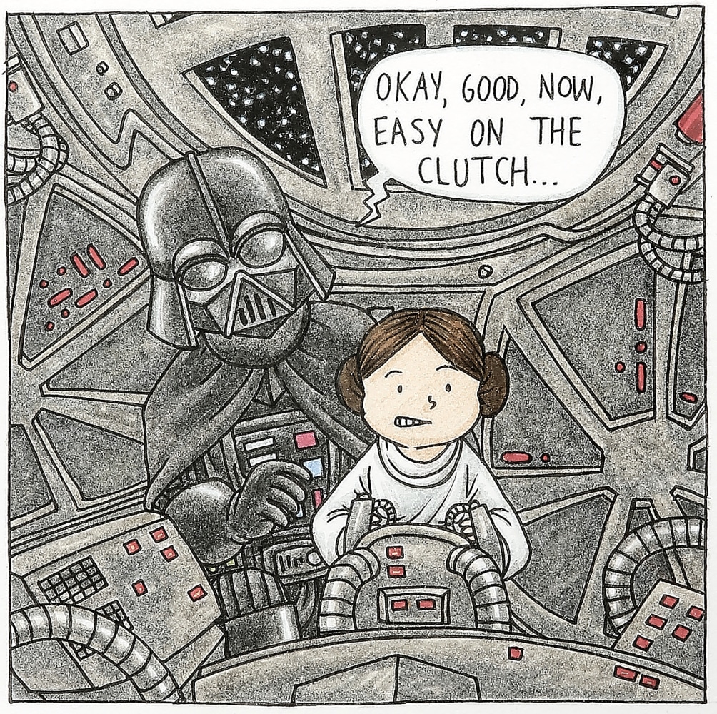 Vader&amp;#39;s Little Princess, page #14, 2012
Color pencil and ink on paper
Page Size: 4 3/4 x 4 3/4 inches