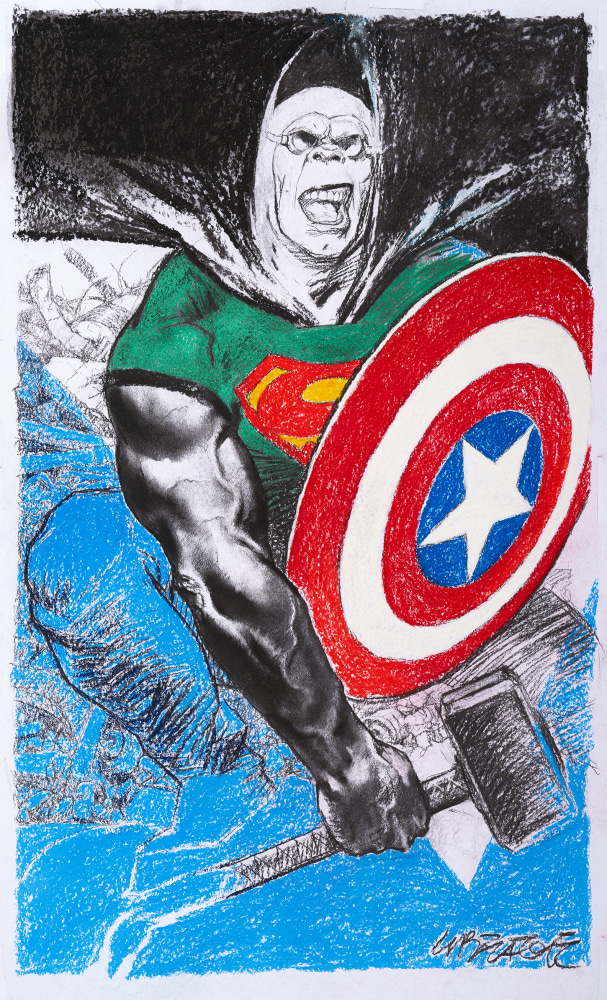 Superatore, 2018
Charcoal and pastel&amp;nbsp;on paper
45 1/4 x 27 1/2 inches