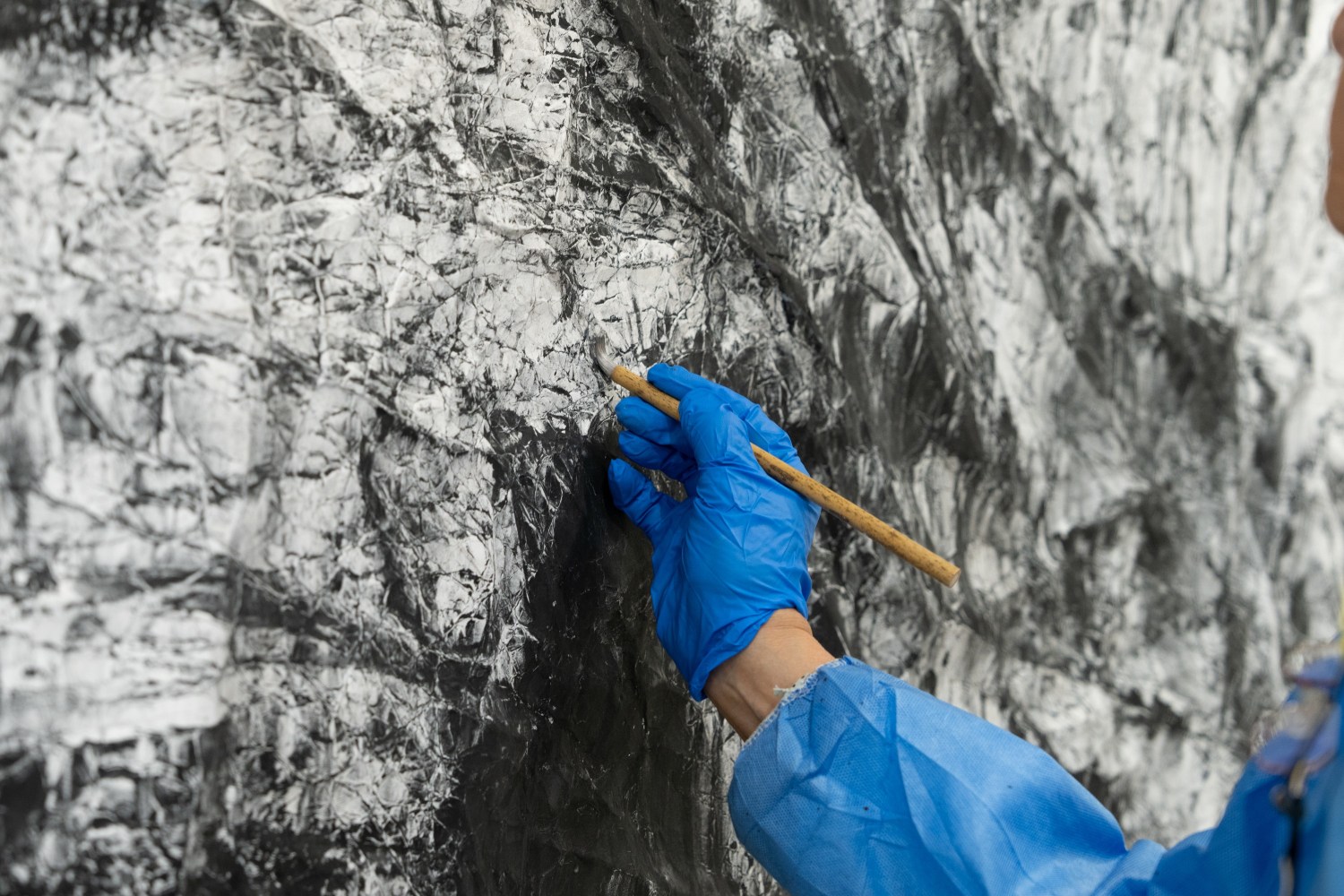 Just as many people walk the pilgrimage route, for me as a painter, painting rocky mountains, and trees is a way to relive the life of Kukai. &amp;nbsp;It is rigorous process that feels like training. Unrestrained by anything, I paint each rock while imagining the Mikunido-cave from 1,200 years ago.